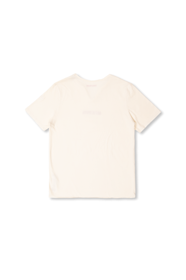 Cash Mere-print cotton T-shirt Champion Reverse Weave Crew Sweatshirt
