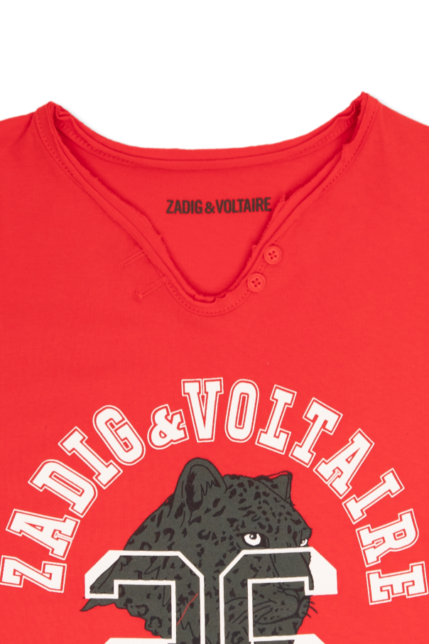 Zadig & Voltaire Kids Dondup chest logo cotton hoodie
