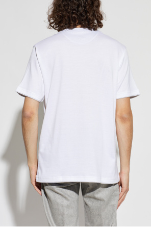 Eleventy Camiseta de algodón con cuello redondo