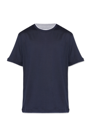 Cotton T-shirt with round neckline