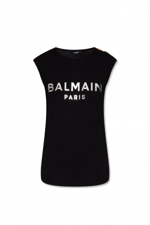Balmain Kids logo-print T-shirt Bianco
