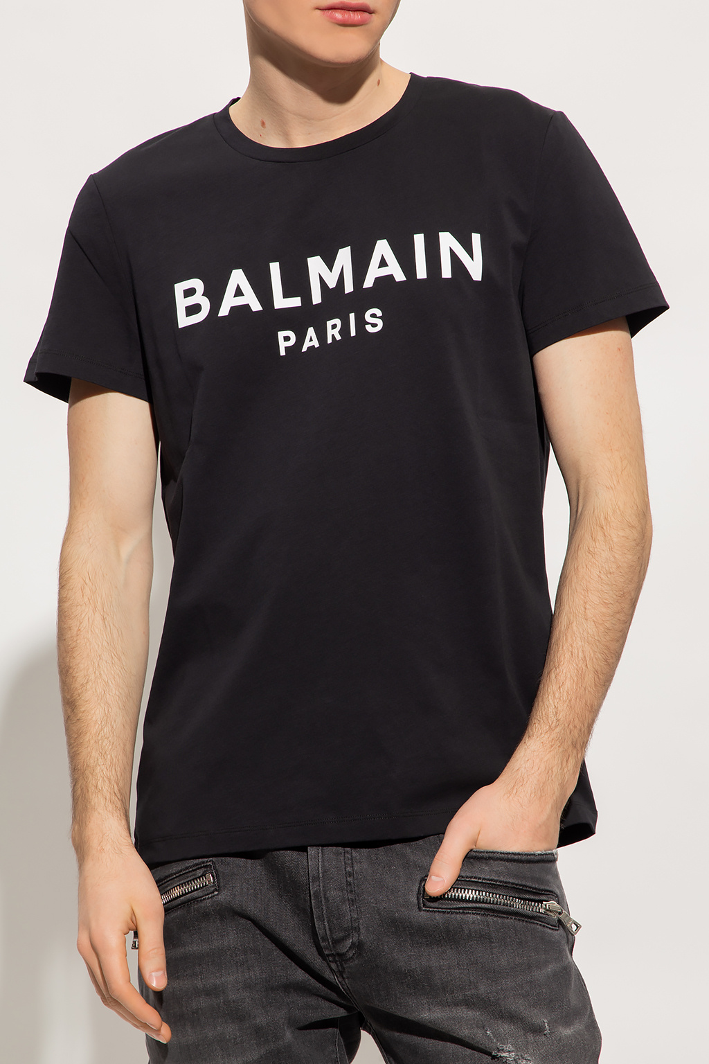 Balmain Denim Shirt with Jacquard Monogram
