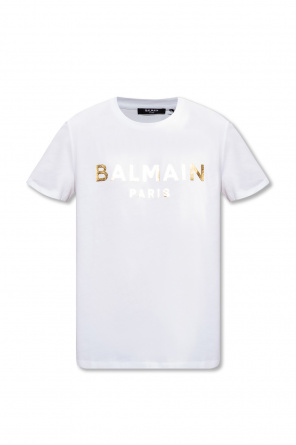 Balmain Kids logo knit high top Cotton