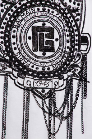 Balmain Balmain Kids TEEN logo-embroidered long-sleeve dress