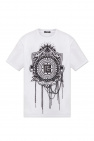Balmain logo-print organic-cotton T-shirt Bianco