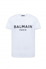 Balmain debossed-logo track shorts