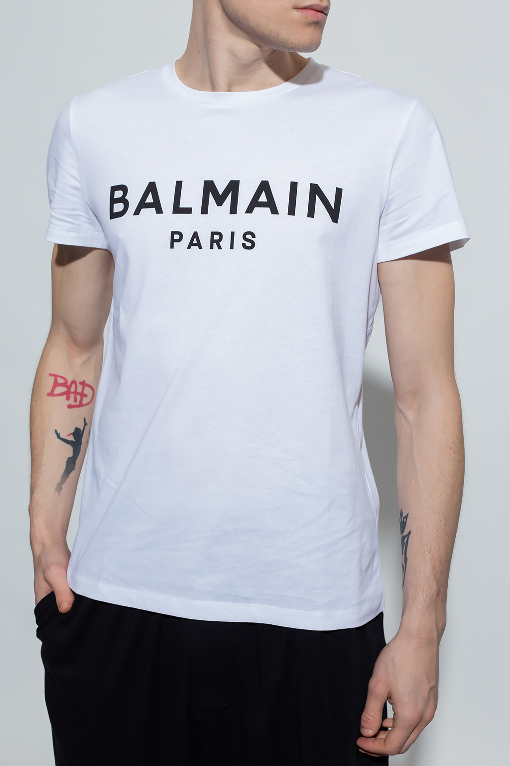 balmain knitted Logo T-shirt