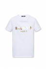Balmain Kids logo-print crop T-shirt