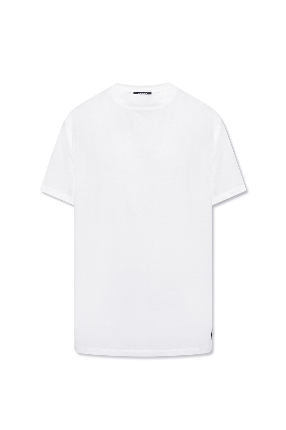 balmain Pelzbesatz Logo T-shirt