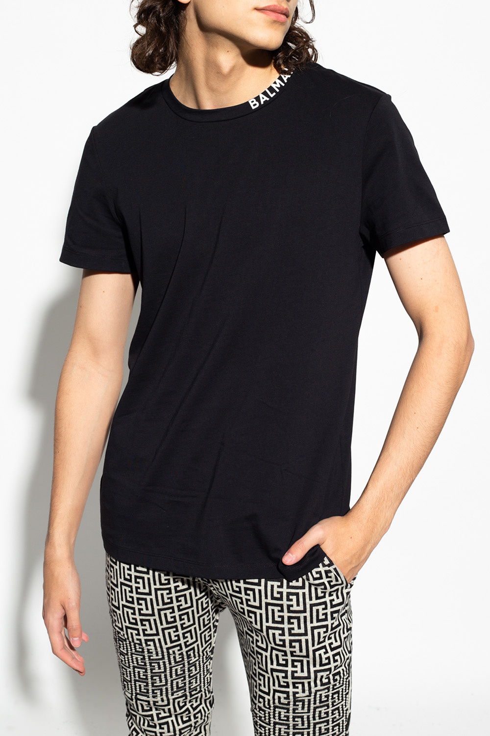 balmain monogram-motif ‘Exclusive for SneakersbeShops’ T-shirt