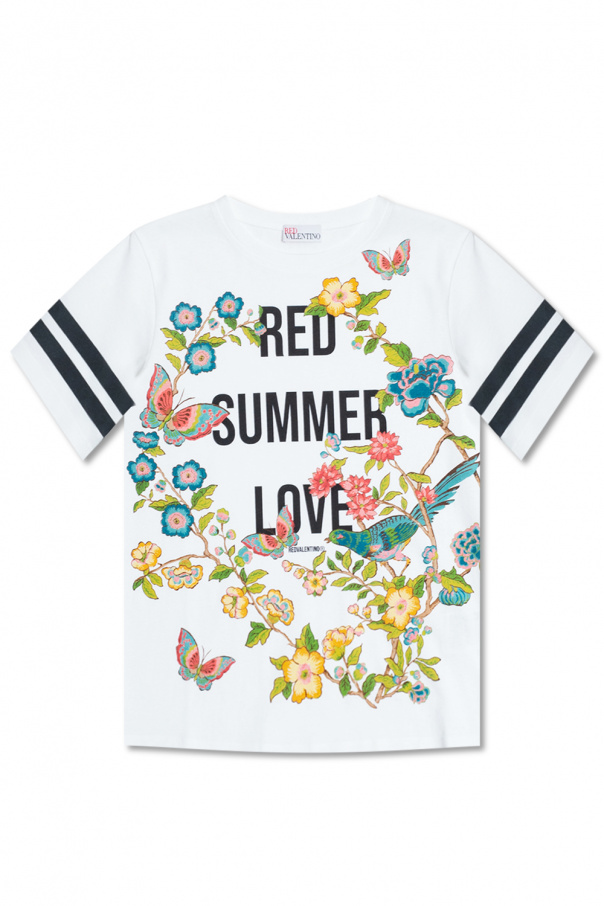 Red Valentino T-shirt with ‘Red Summer Love’ print