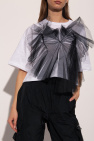 Red Valentino T-shirt with tulle appliqué
