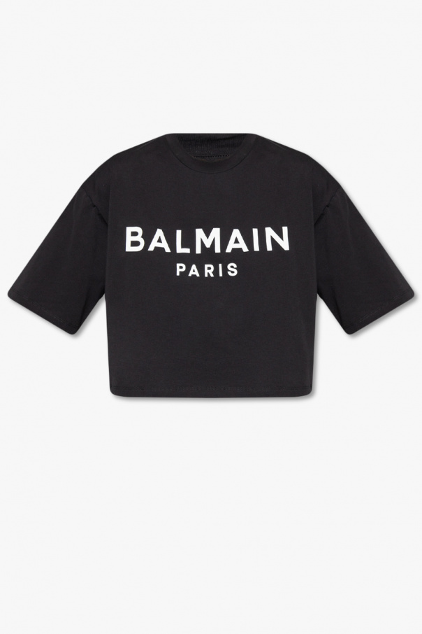 Balmain Olivier Cropped T-shirt with logo