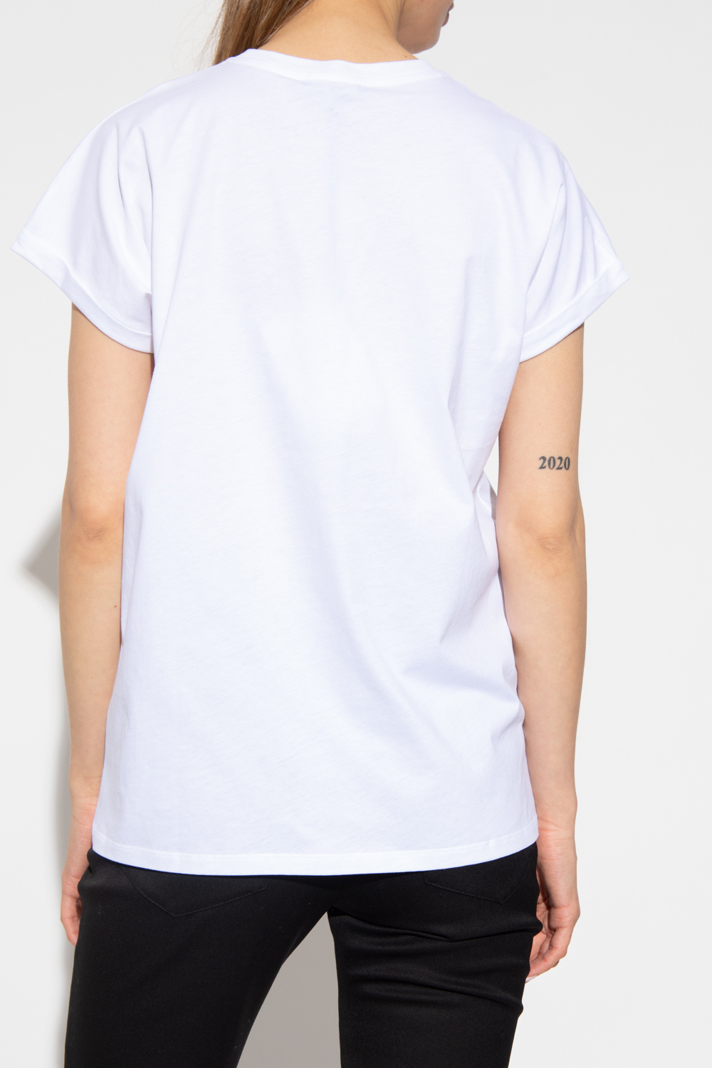 balmain White Logo T-shirt