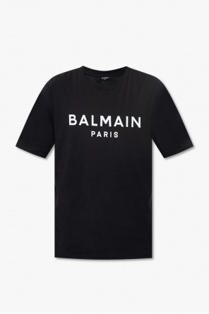 Balmain Kids metallic logo crew neck sweatshirt