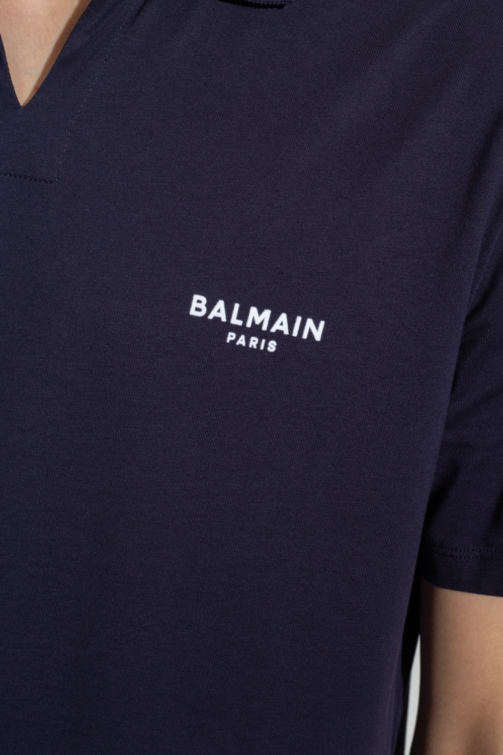Balmain beanie polo shirt with logo