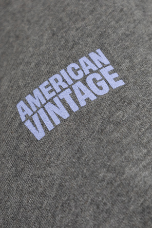 American Vintage Camiseta de algodón con logo estampado