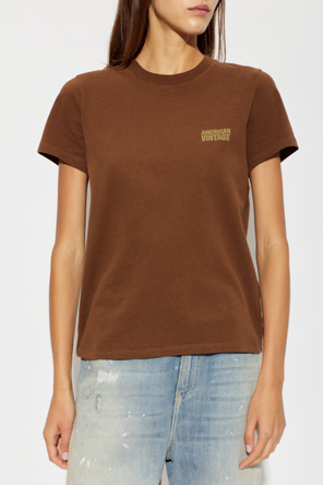 American Vintage T-shirt z nadrukowanym logo