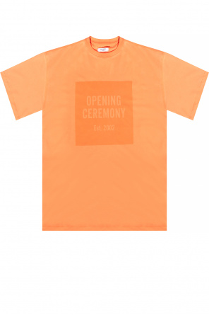 Футболка acne studios extorr logo t-shirt orange