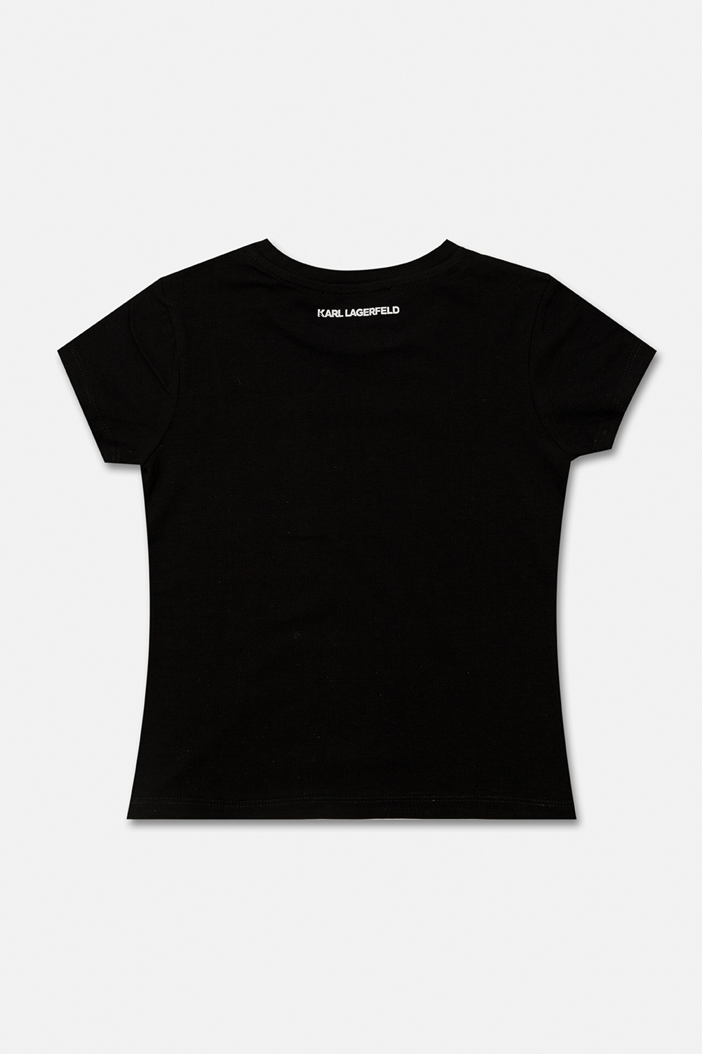 Karl Lagerfeld Kids neck slub t shirts