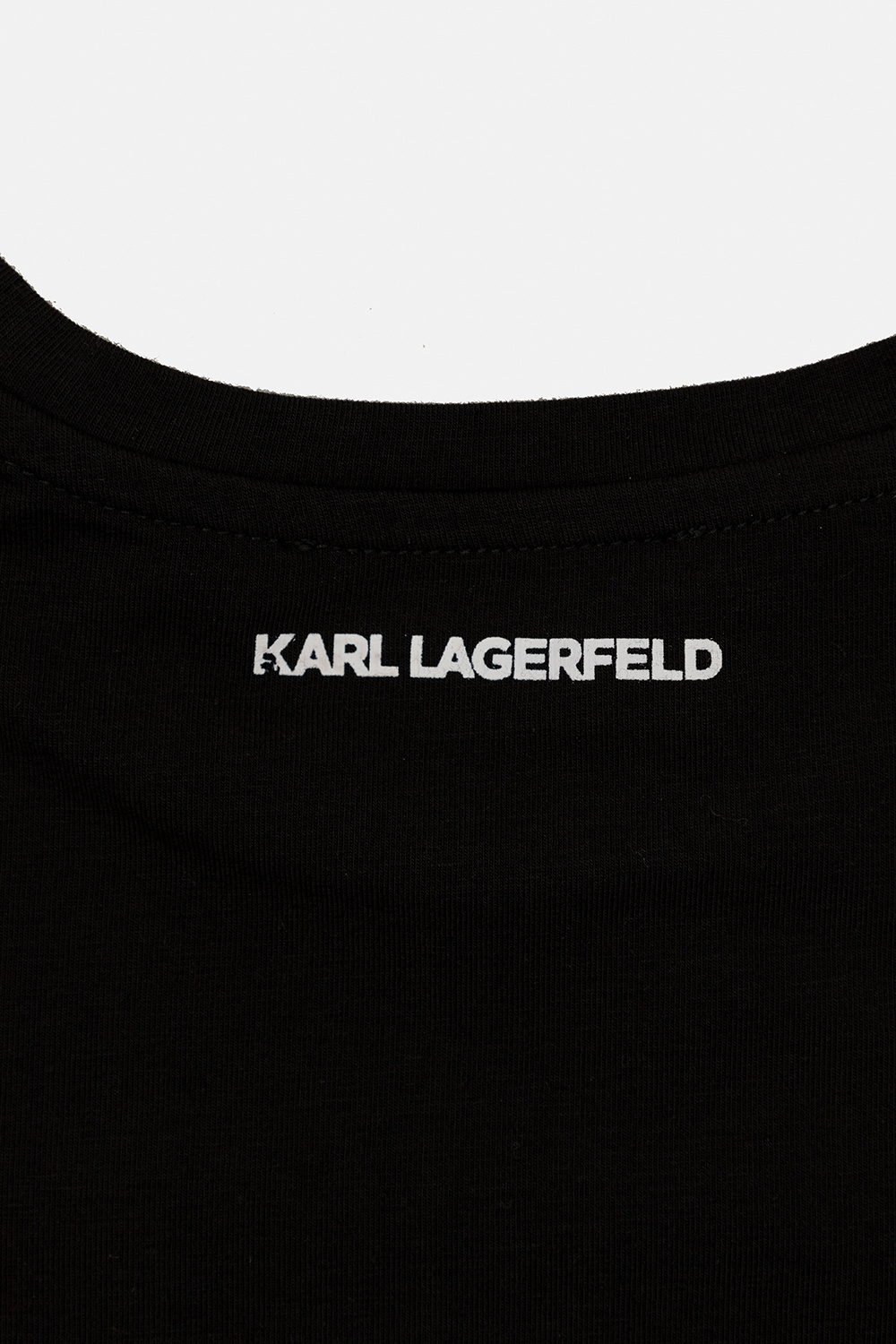 Karl Lagerfeld Kids neck slub t shirts