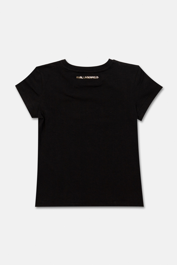 Karl Lagerfeld Kids Moncler Outline Logo White T Shirt