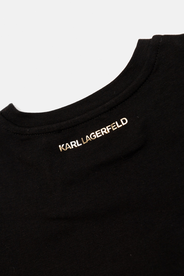 Karl Lagerfeld Kids Moncler Outline Logo White T Shirt