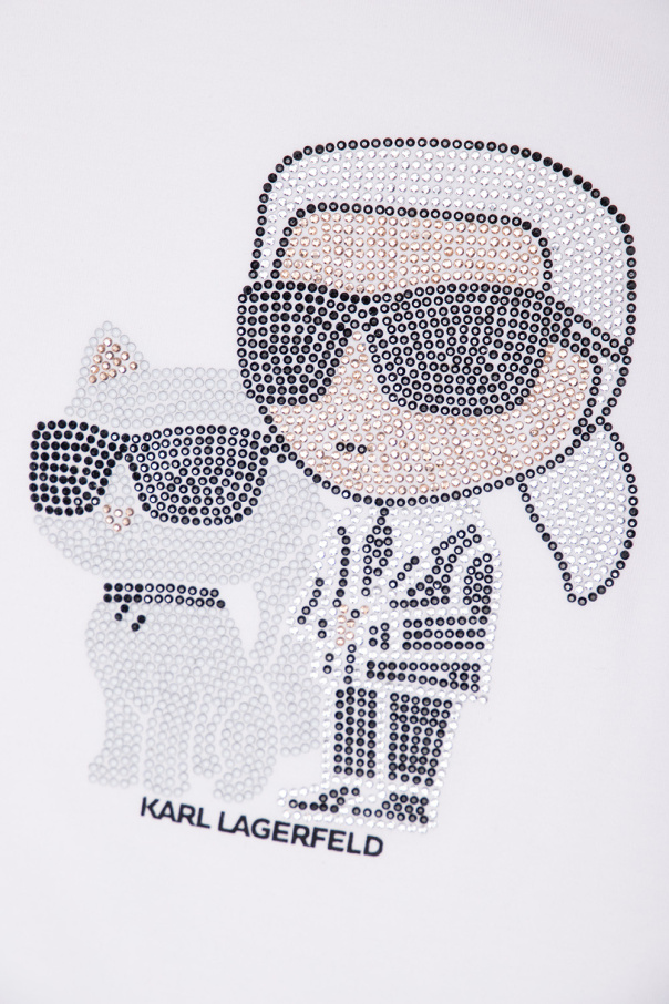 Karl Lagerfeld Kids bear-print cropped T-shirt