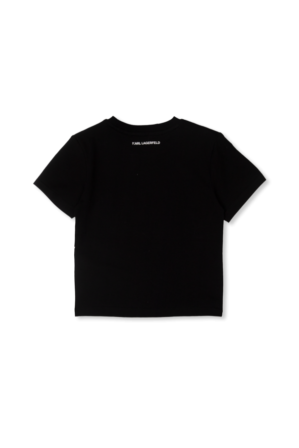 Karl Lagerfeld Kids Gucci mirror logo-print short-sleeve T-shirt