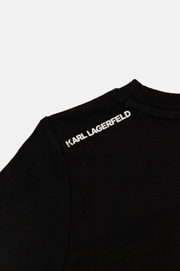 Karl Lagerfeld Kids Love Moschino Sweatshirt met capuchon en poppenprint in grijs
