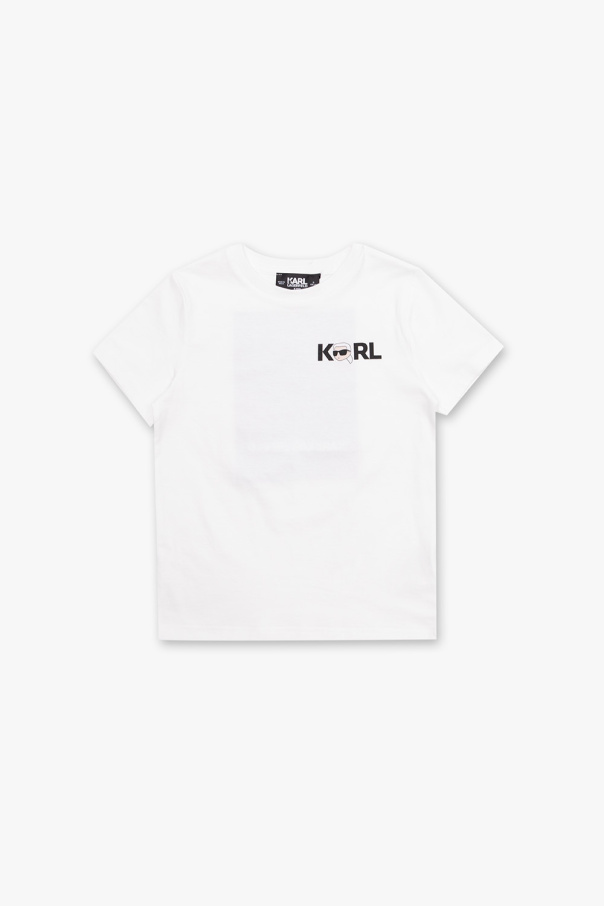 Karl Lagerfeld Kids Gestreept T-shirt van zuiver katoen