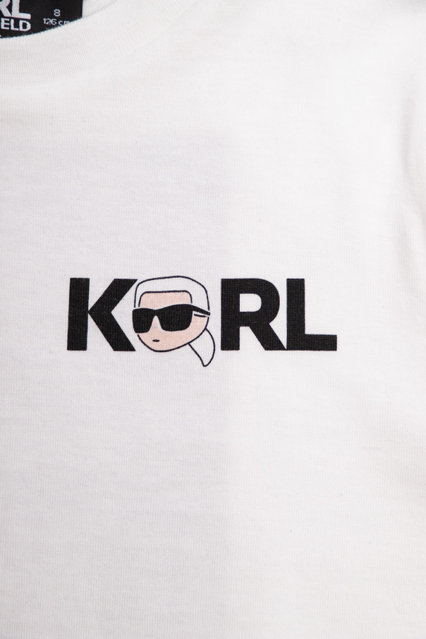 Karl Lagerfeld Kids Alexander McQueen seam-detailed cotton T-shirt