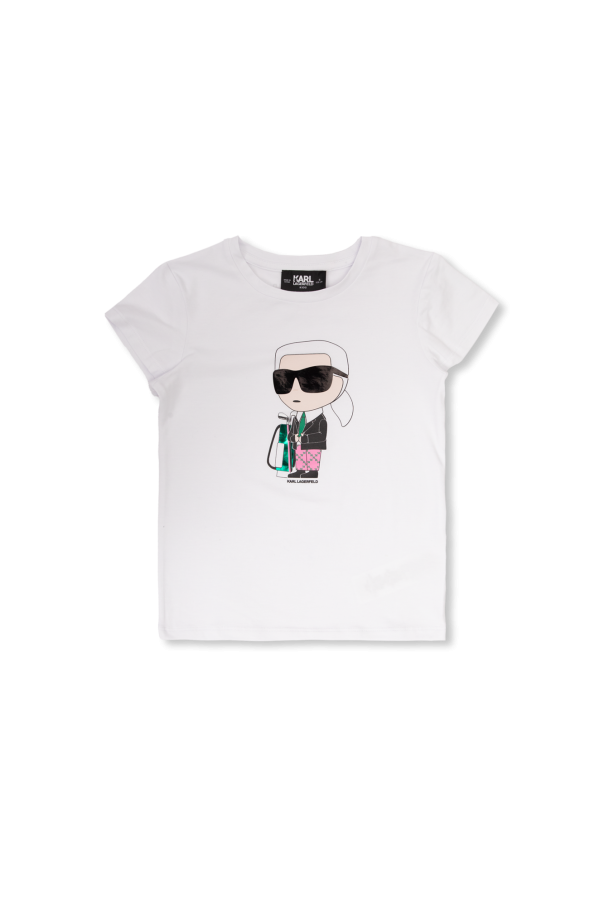 Fred Perry short sleeve oxford shirt in white od Karl Lagerfeld Kids