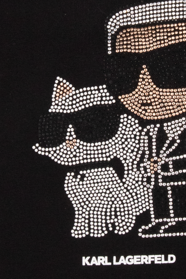 Karl Lagerfeld Kids T-shirt with crystals