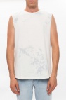 AllSaints WHITE ‘Zing’ sleeveless T-shirt