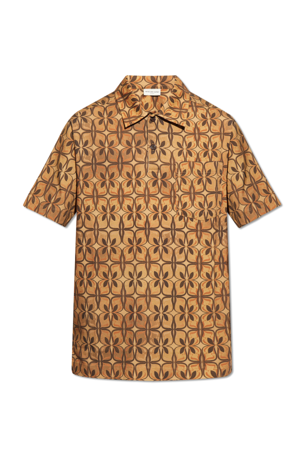 Dries Van Noten Polo shirt with floral motif