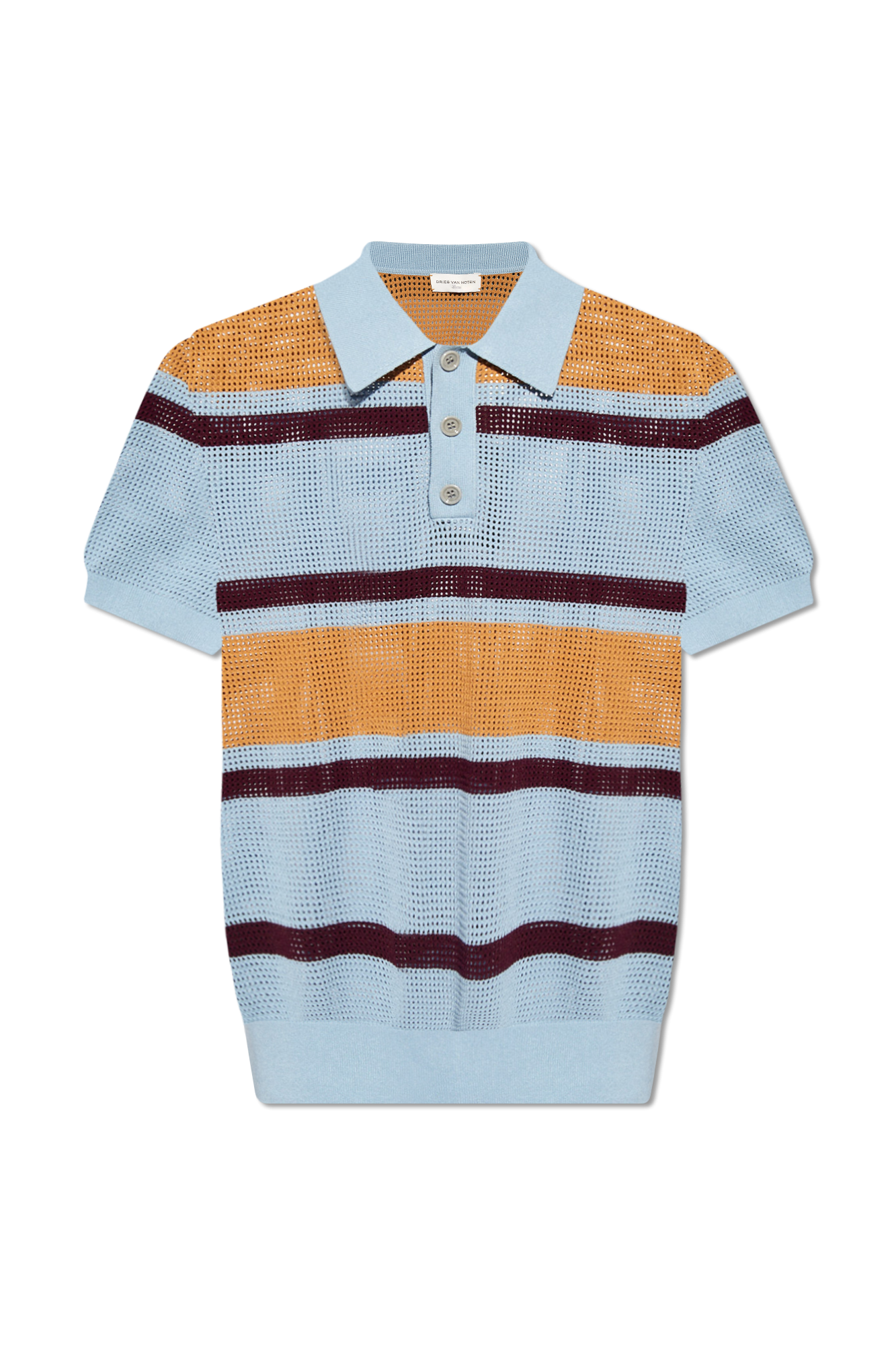 Dries Van Noten ASPESI striped polo patch shirt Braun