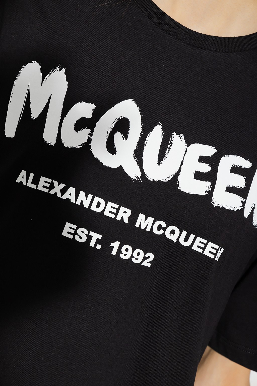 Alexander McQueen Alexander McQueen logo-print long-sleeve shirt Schwarz