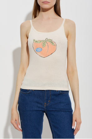 RE/DONE Top 'Lace Strap Tank'