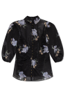 Zimmermann BLACK Shirt with floral pattern