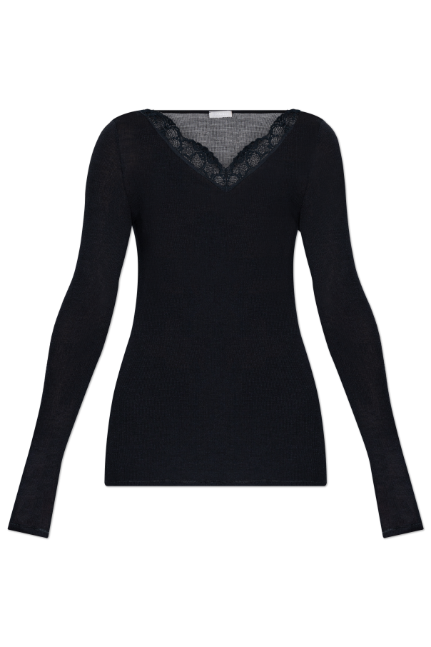 Hanro Top with lace trim