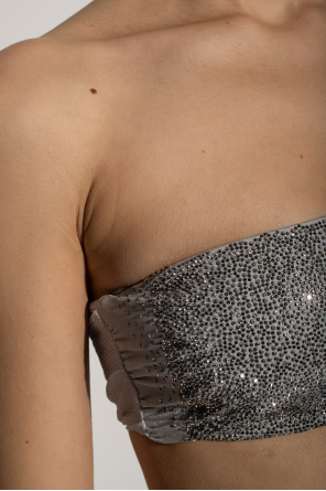 forte_forte Cropped top with glossy crystals