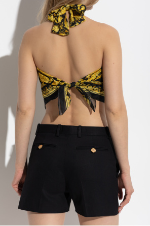 Versace Top asimétrico con espalda descubierta