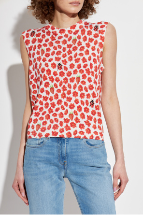 Versace Seidentop mit Blumenmotiv