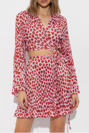 Versace Camisa de playa plisada corta