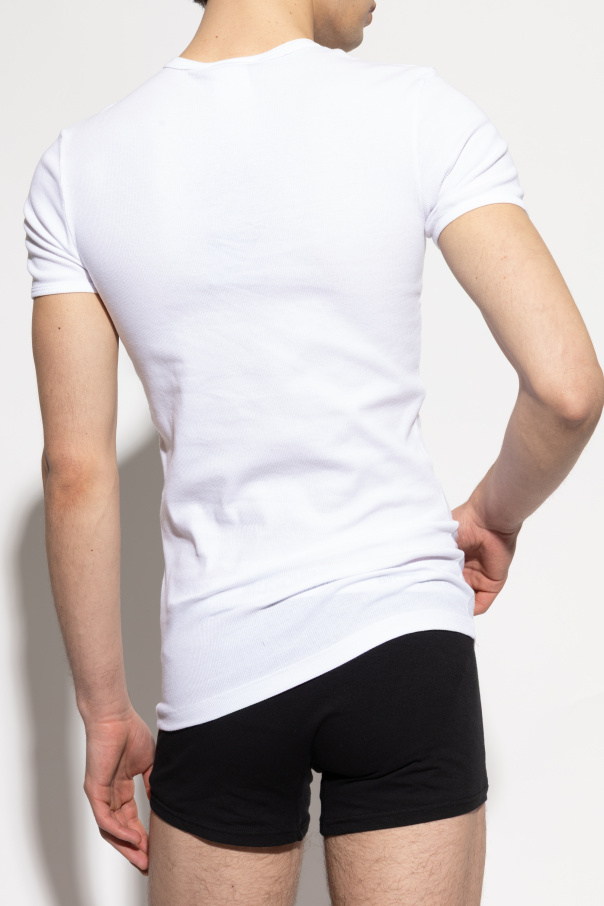 Versace Camiseta de ropa interior con logo bordado