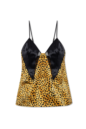 Seidentop mit animal-print od Versace