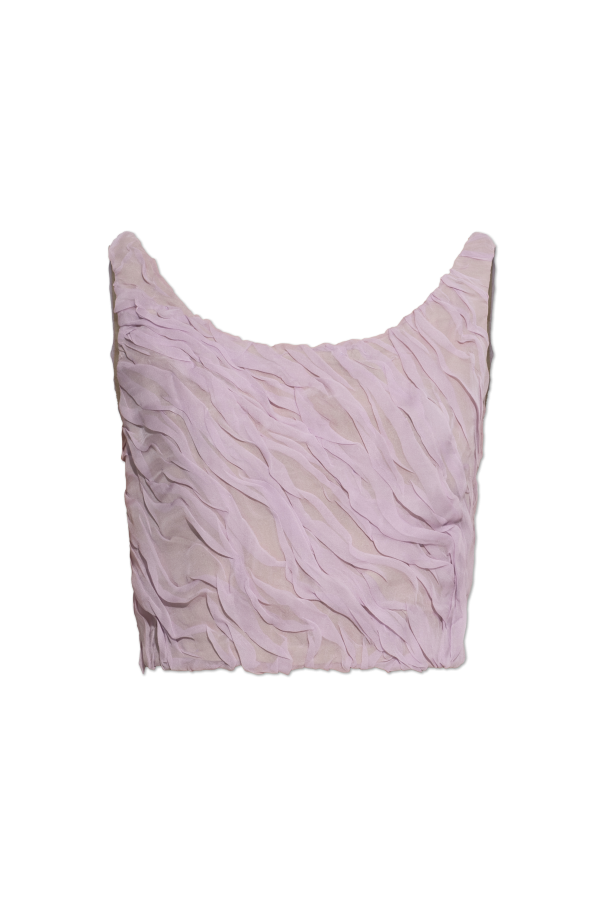Short draped top od Versace