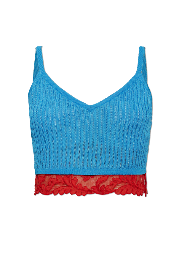 Short top with lace trim od Versace