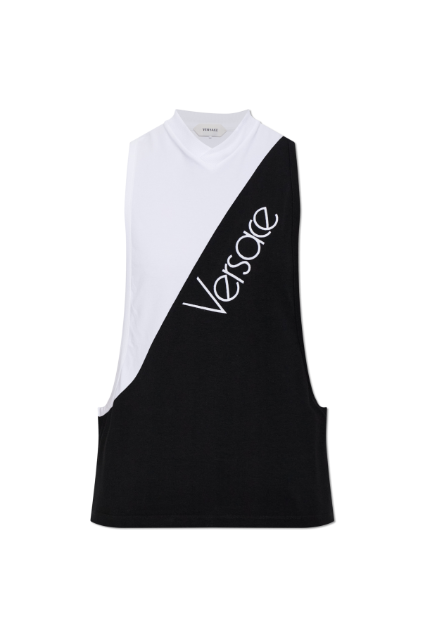Top with embroidered logo od Versace